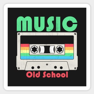 Tribute to Legends of Old School Music - Retro Cassette Tape Design Sticker